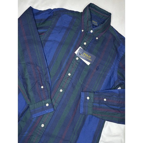 Polo Ralph Lauren Classic Fit Multicolor Striped Button Down Shirt Small NWT$125
